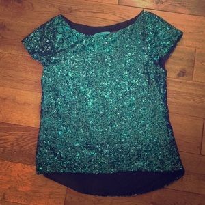 Alice + Olivia Sequin Top